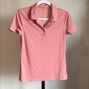Nike Women's Pink Victory Dri-fit Collared Shirt